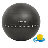Tunturi 75 cm zwarte anti-burst fitnessbal met pomp