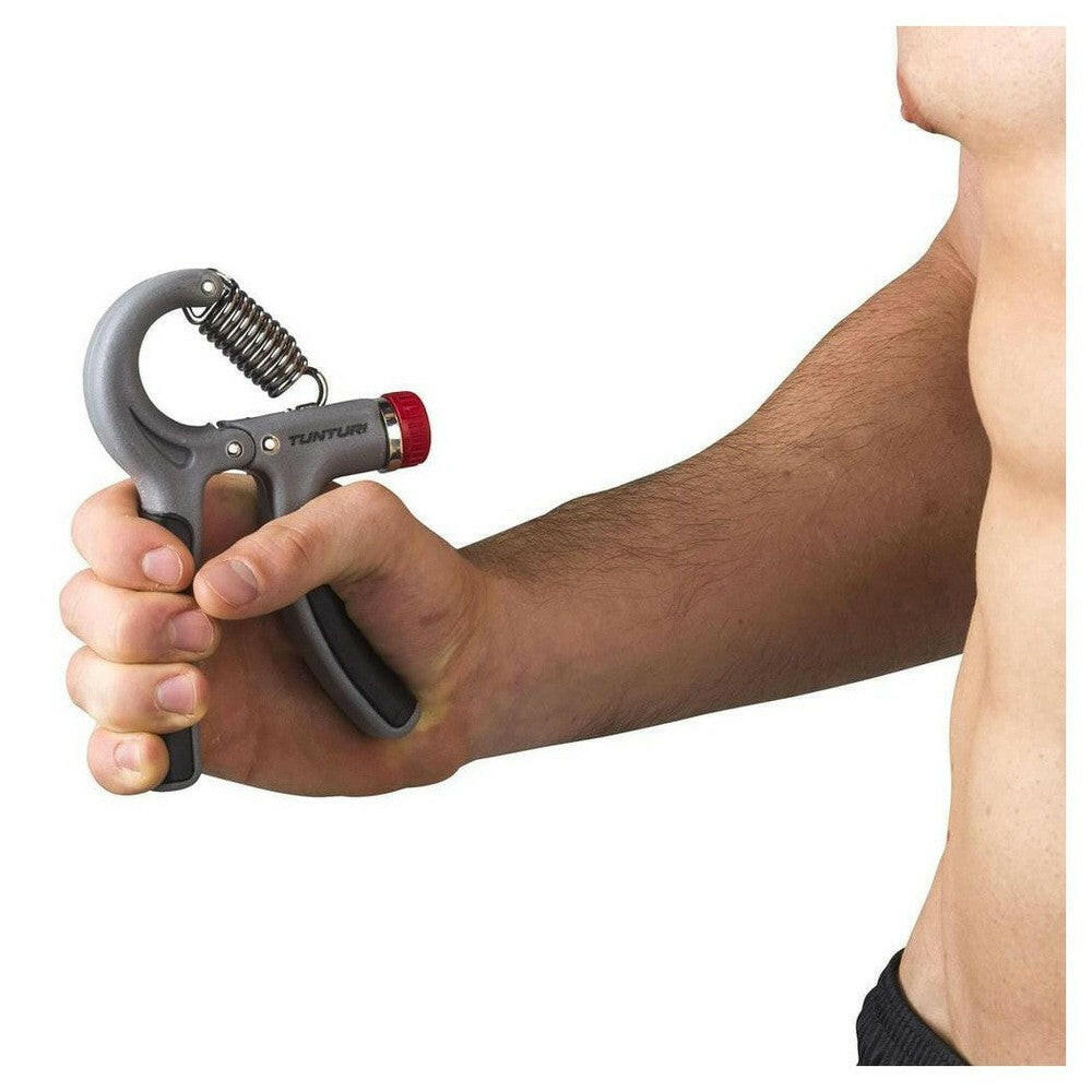 Tunturi instelbare knijphalter zware weerstand in gebruik voor handtraining