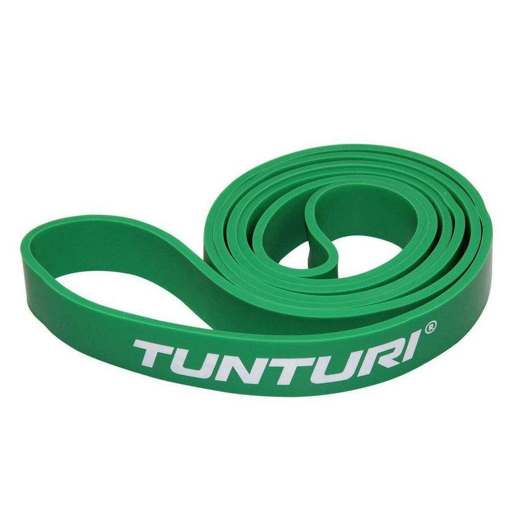 Groene Tunturi Power Band weerstandsband medium van latex voor fitness