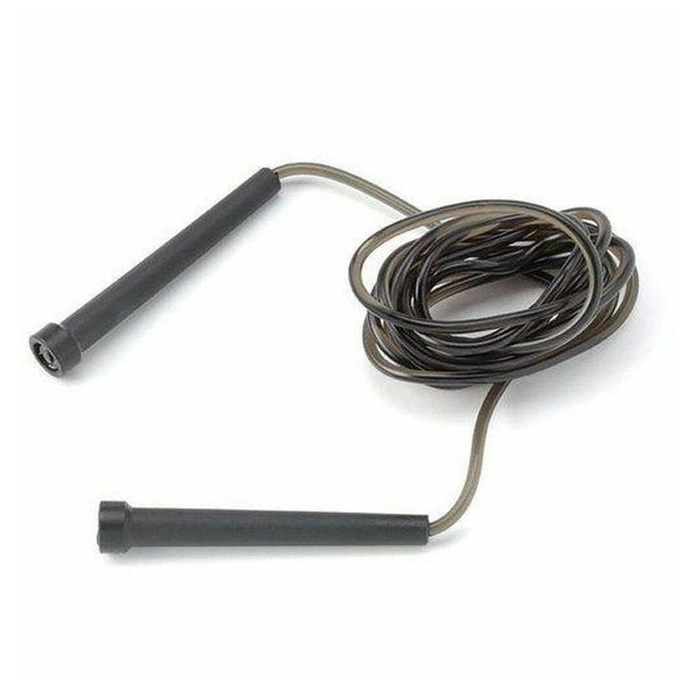 Los Tunturi Speed springtouw donkergrijs met zware PVC-draad en zwarte handvatten