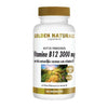 Golden Naturals Vitamine B12 3000 mcg zuigtabletten 180 stuks met foliumzuur en B6