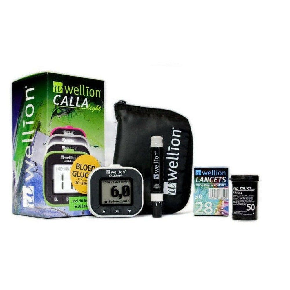 Wellion Calla Light startpakket inclusief prikpen, zak en teststrips