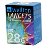 Wellion lancetten 28G verpakking 100 stuks voor pijnloze bloedglucose meting