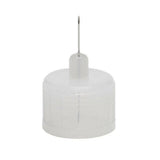 close-up Wellion Medfine Plus insulinepennaald met scherpe naald en siliconenlaag