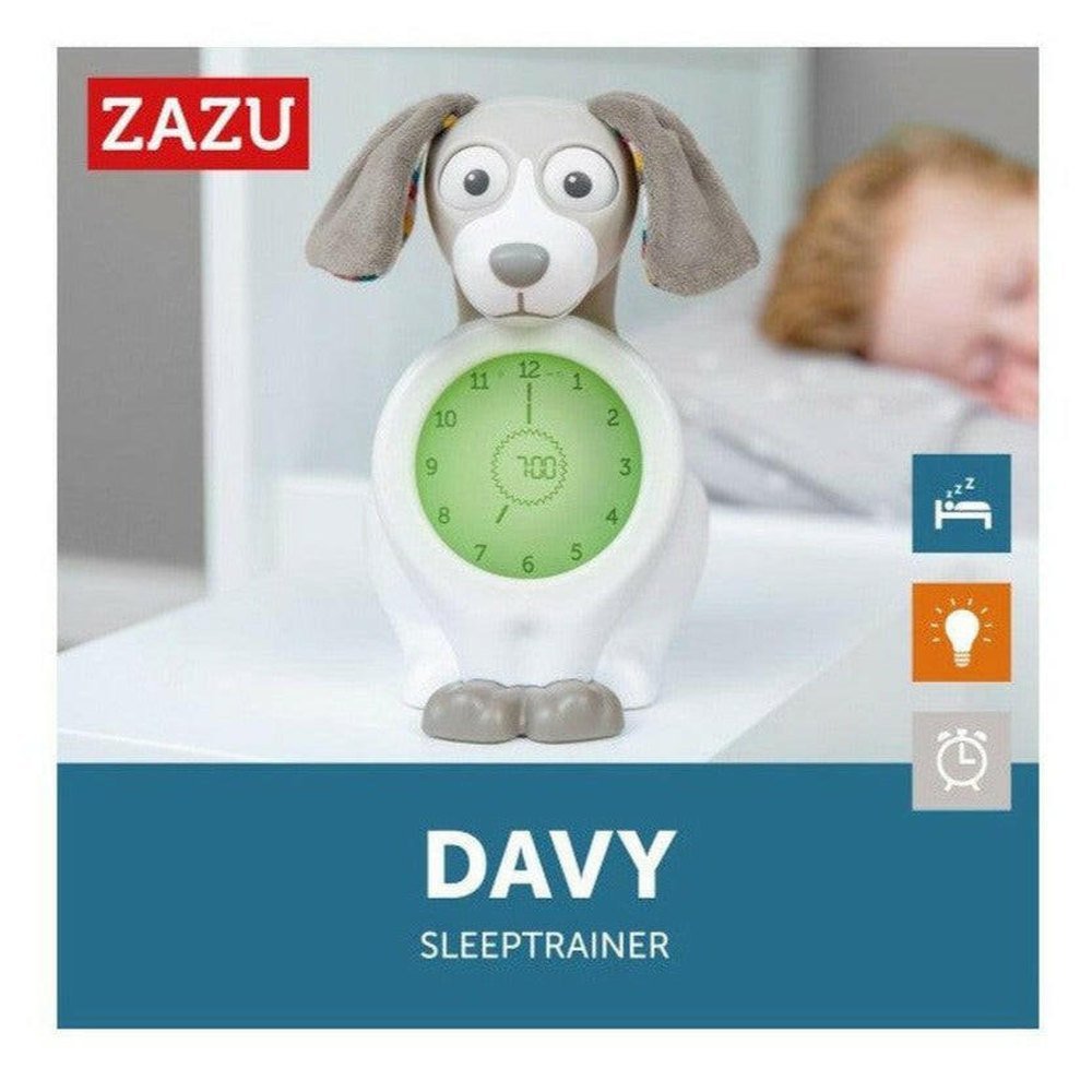 Zazu Davy de Hond slaaptrainer groen met groen display en '7:00' tijdindicatie